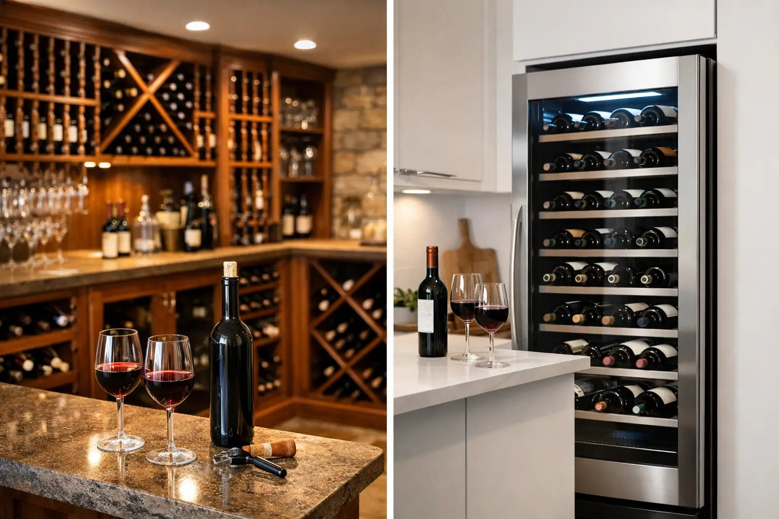Custom Wine Cellar vs Wine Fridge