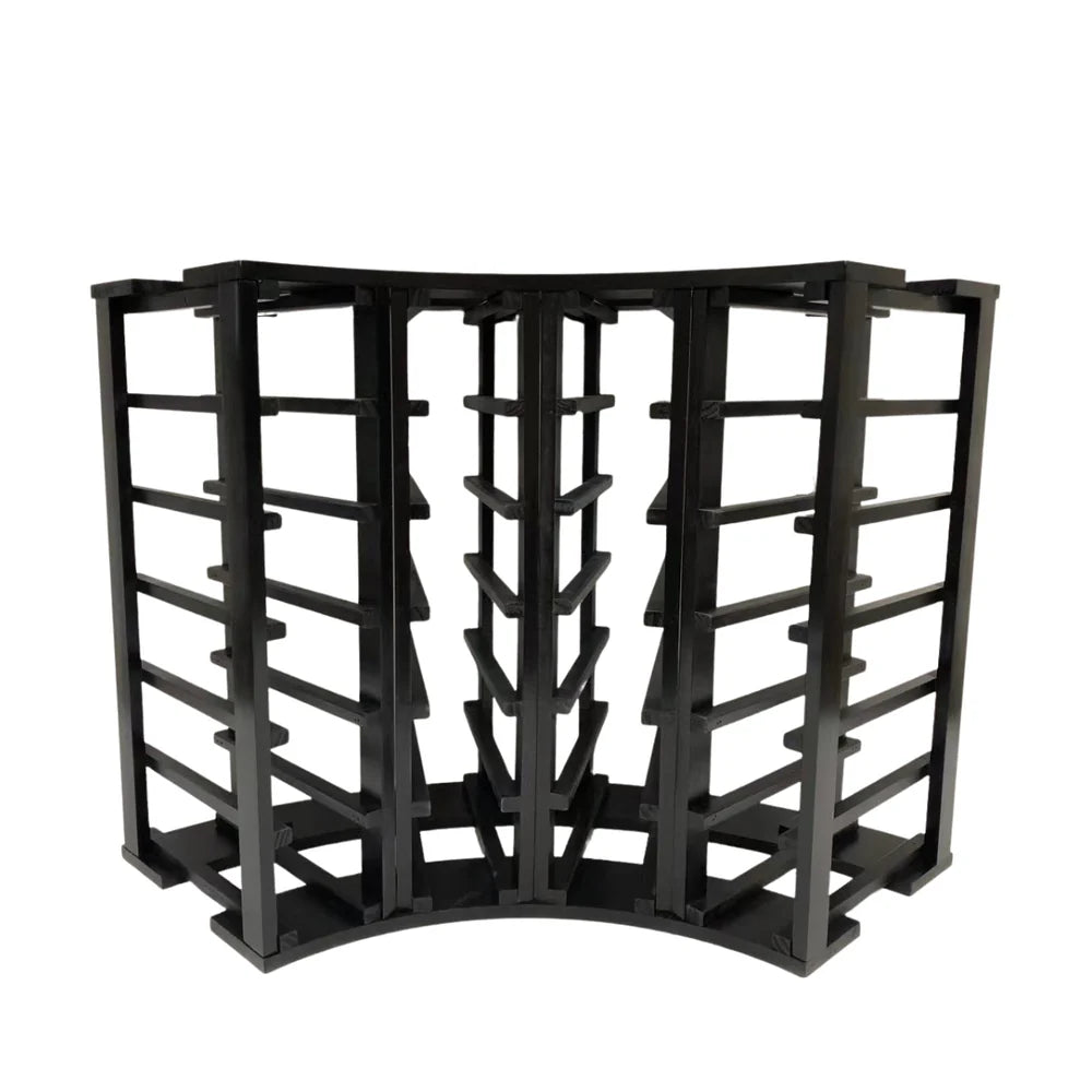 KingsBottle 4-Column 24-Bottle Curved Corner Wine Cube — 18mm Thick