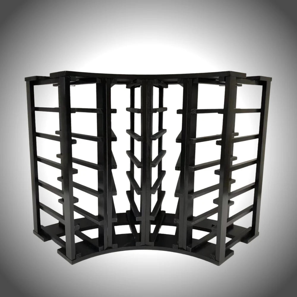 KingsBottle 4-Column 24-Bottle Curved Corner Wine Cube — 18mm Thick