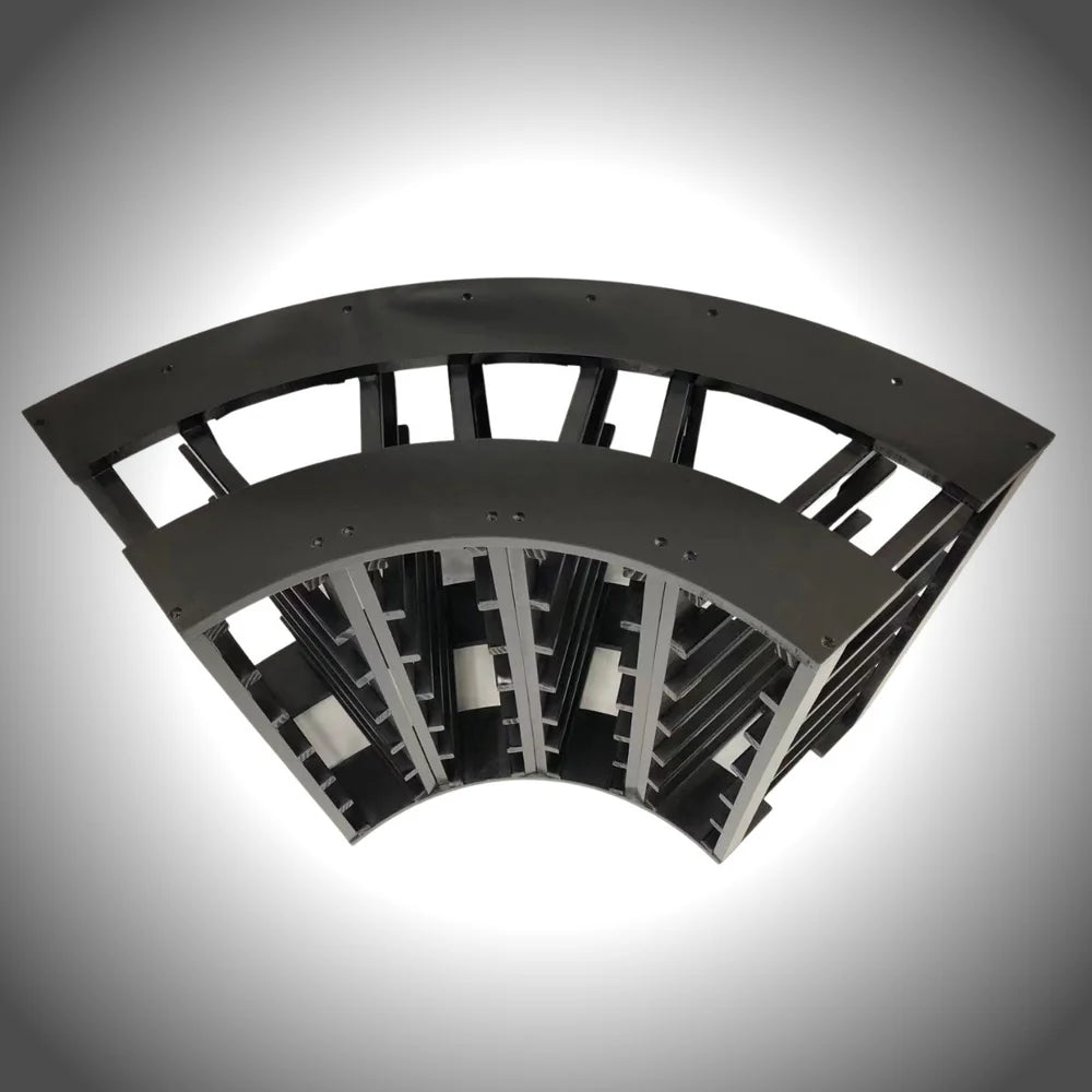 KingsBottle 4-Column 24-Bottle Curved Corner Wine Cube — 18mm Thick