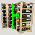 KingsBottle 4-Column 24-Bottle Curved Corner Wine Cube — 18mm Thick