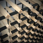 KingsBottle 120-Bottle Timber Wine Rack | 10x11 Configuration | WRT120