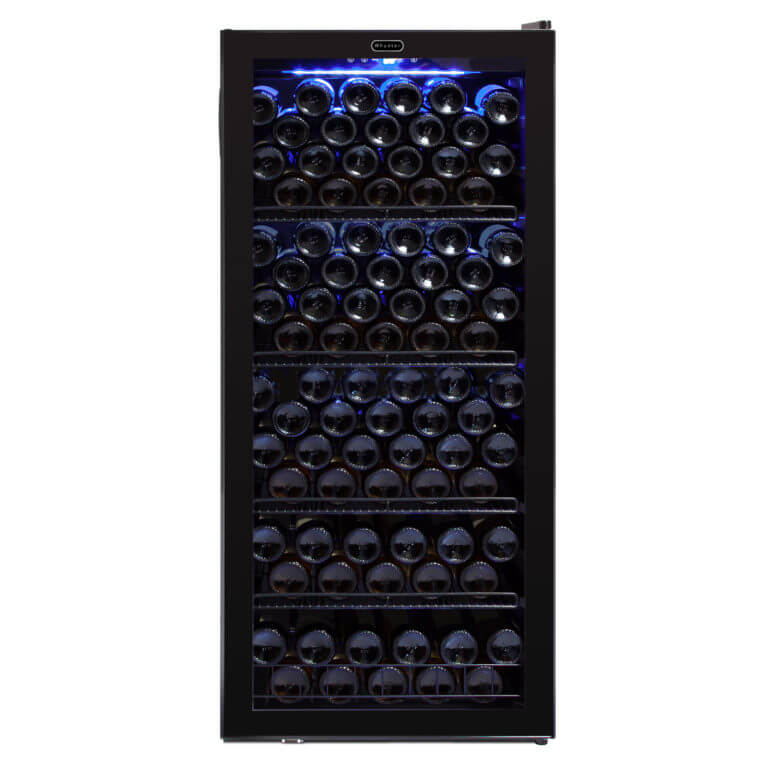 Whynter FWC-1201BB 124 Bottle Freestanding Single Zone Wine Cooler Refrigerator
