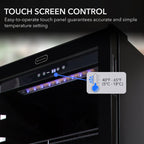 Whynter FWC-1201BB 124 Bottle Freestanding Single Zone Wine Cooler Refrigerator
