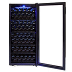 Whynter FWC-1201BB 124 Bottle Freestanding Single Zone Wine Cooler Refrigerator