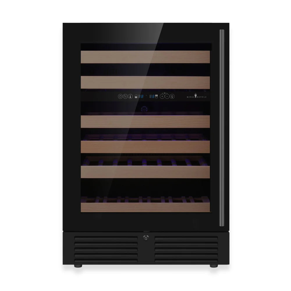 Kings Bottle 145-Bottle Dual Zone Wine Refrigerator — Built-In Undercounter (KBU145DX)
