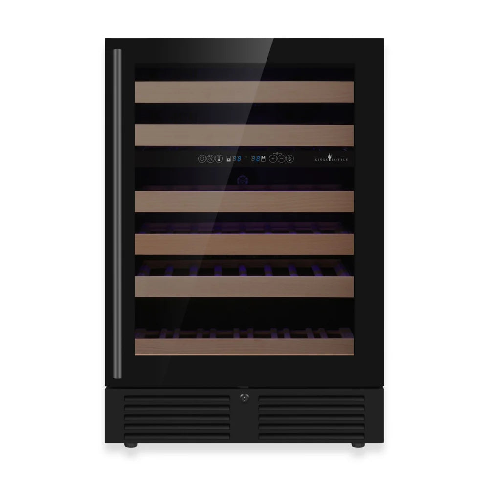 Kings Bottle 145-Bottle Dual Zone Wine Refrigerator — Built-In Undercounter (KBU145DX)