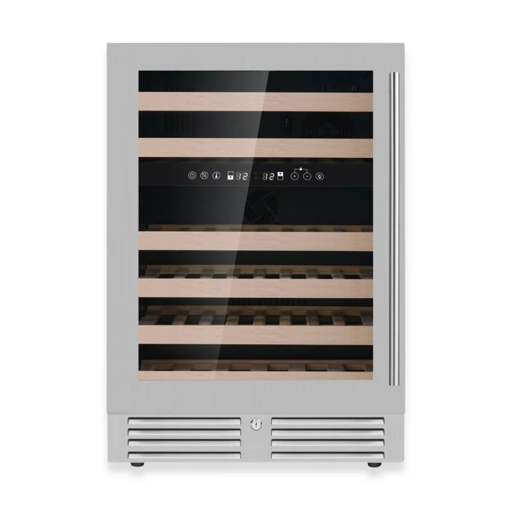 Kings Bottle 145-Bottle Dual Zone Wine Refrigerator — Built-In Undercounter (KBU145DX)