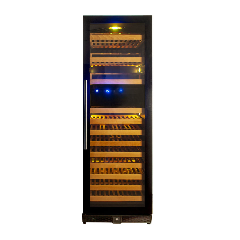Kings Bottle 164-Bottle Dual Zone Wine Refrigerator — Tall Large Format (KBU170DX)