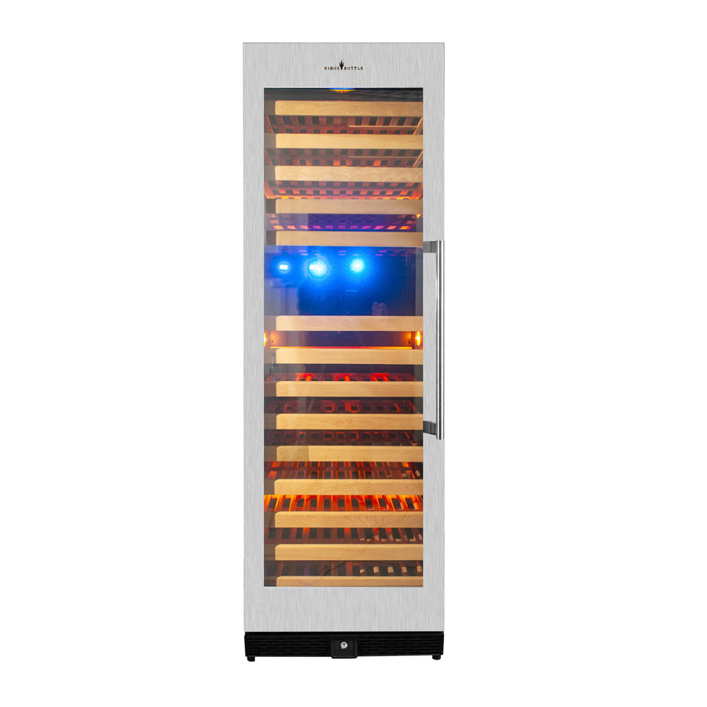 Kings Bottle 164-Bottle Dual Zone Wine Refrigerator — Tall Large Format (KBU170DX)