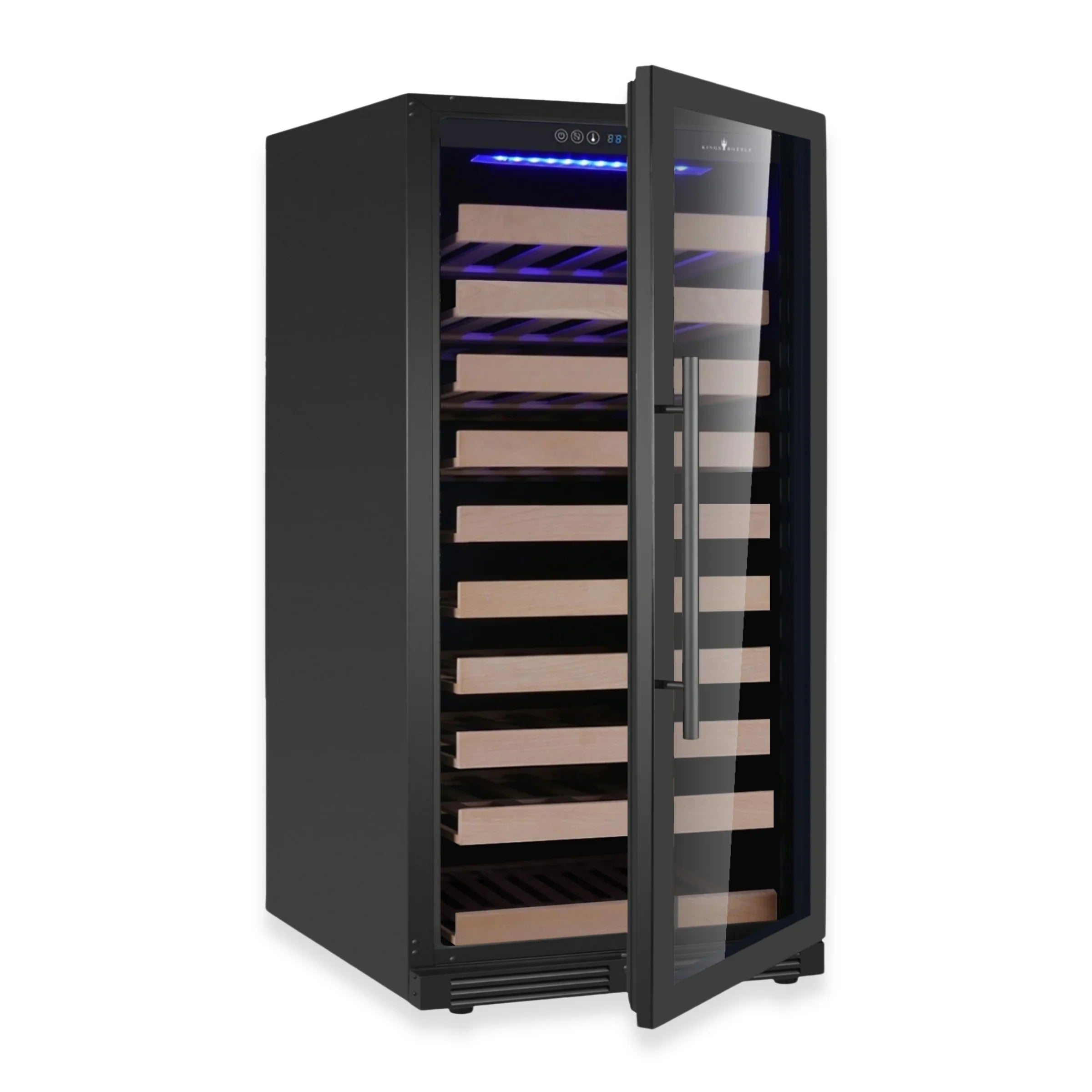 Kings Bottle 265-Bottle Single Zone Wine Refrigerator — High-Capacity Uniform Cooling (KBU265WX)
