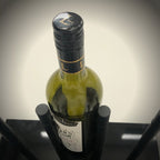 Cork-Forward Wine Peg | Mono | Slim 18mm Brushed Aluminum Bottle Holder