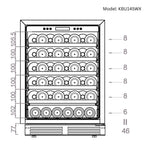 Kings Bottle 145-Bottle Single Zone Wine Refrigerator — Large Capacity Entry-Level (KBU145WX)