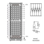Kings Bottle 425-Bottle Dual Zone Wine Refrigerator — Luxury Statement Piece (KBU425DX)