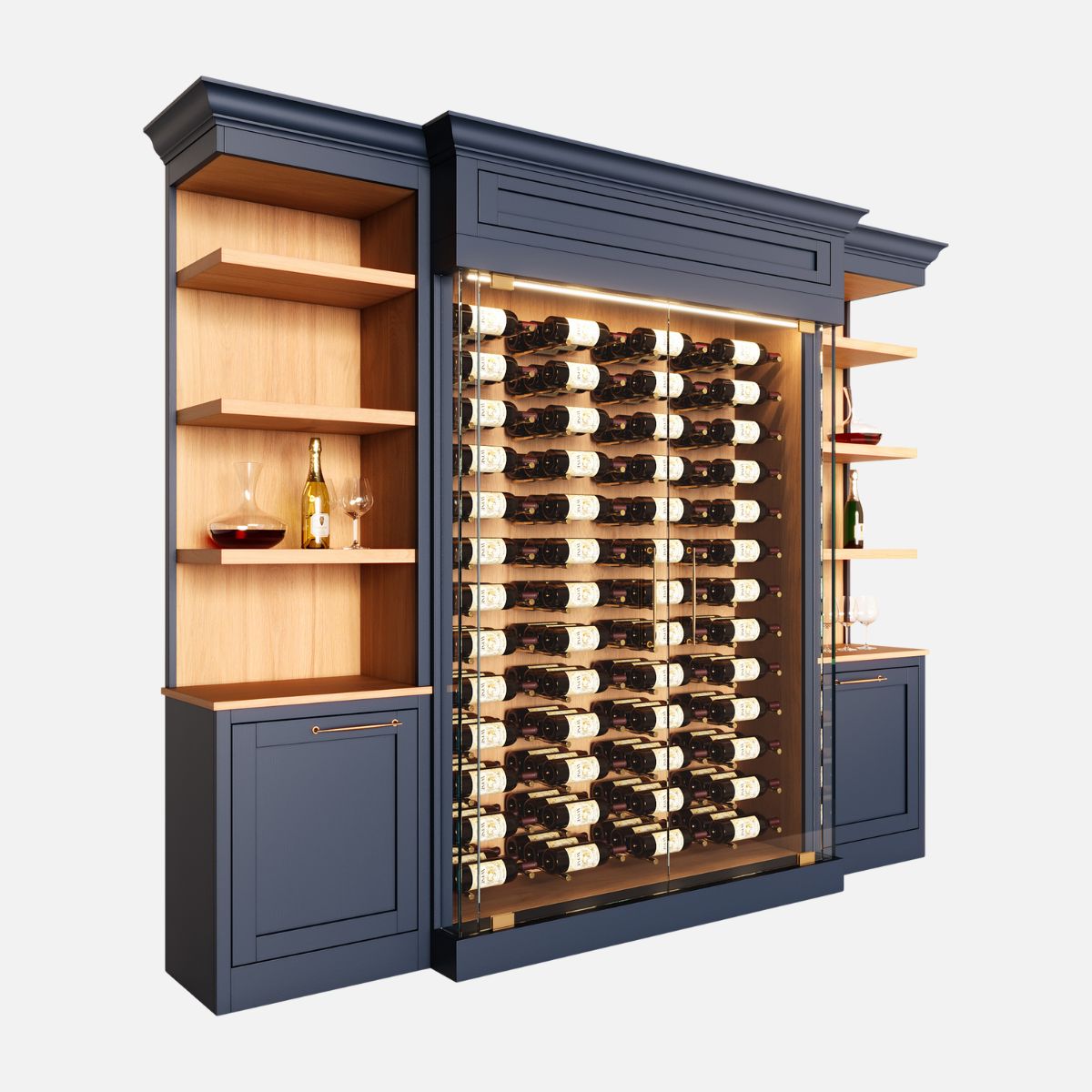 The Grand Entertainer — Largest custom wine cabinet, from $28,720 + freight | Grandeur Cellars via Oasis Wine Cellars