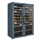 Goguette Large Side-by-Side French Door wine refrigerator in Slate Blue
