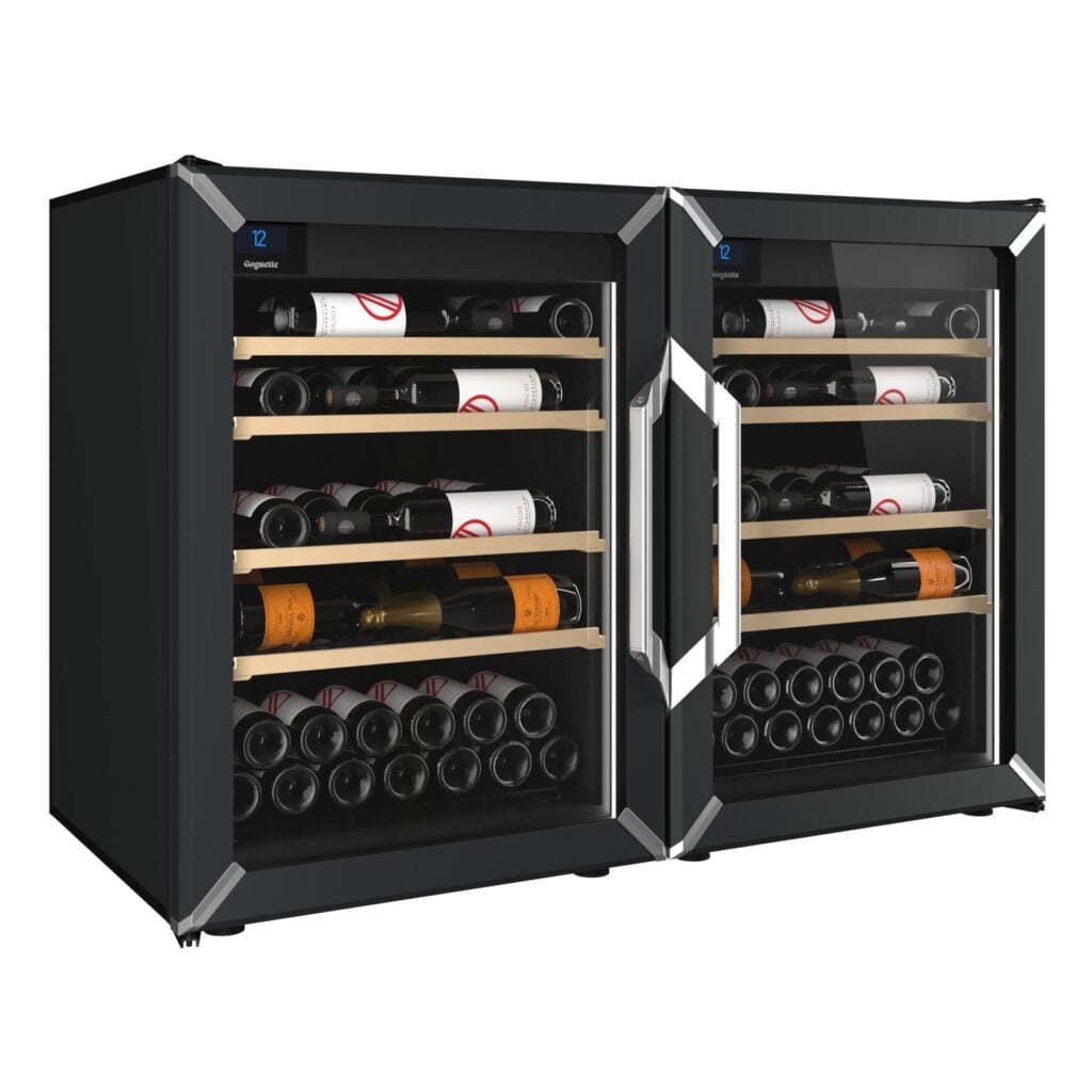 Goguette Small Side-by-Side wine refrigerator in Black