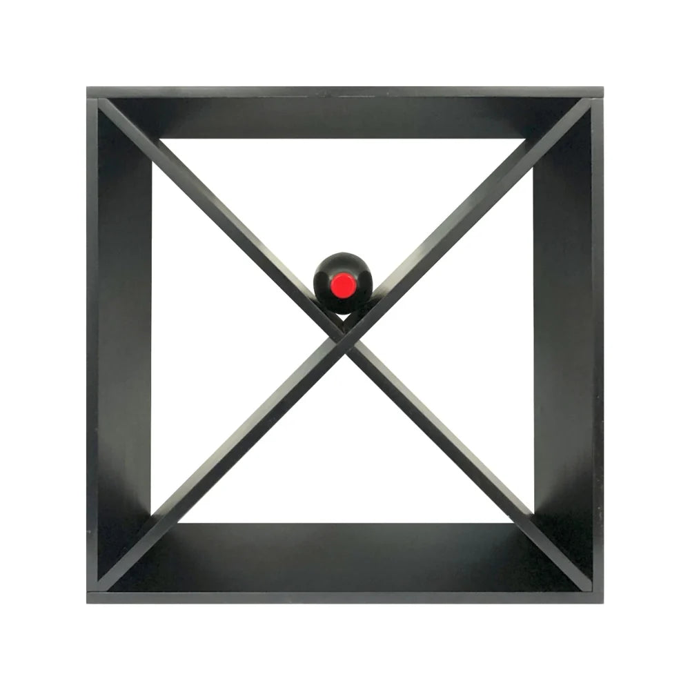 KingsBottle 24-Bottle Compact Wine Cube — Natural & Black Onyx