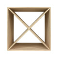 KingsBottle 24-Bottle Compact Wine Cube — Natural & Black Onyx