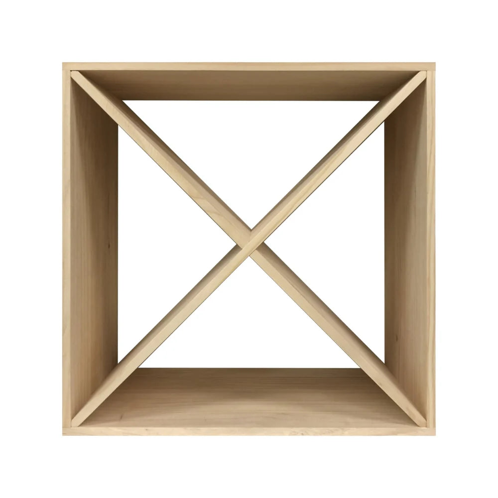 KingsBottle 24-Bottle Compact Wine Cube — Natural & Black Onyx