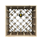 KingsBottle 25-Bottle Diamond Cube Wine Rack — 18mm Thick | Natural & Black Onyx