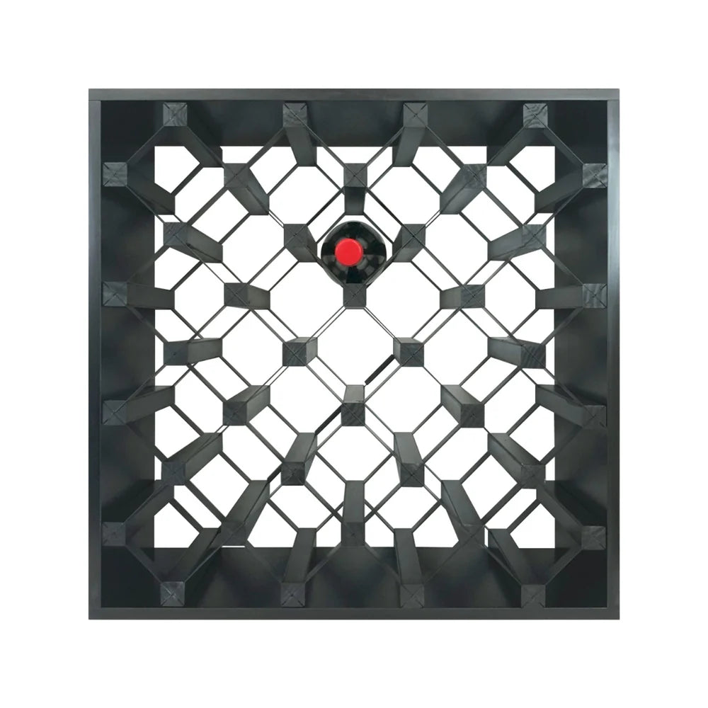 KingsBottle 25-Bottle Diamond Cube Wine Rack — 18mm Thick | Natural & Black Onyx