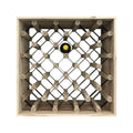 KingsBottle 25-Bottle Diamond Cube Wine Rack — 18mm Thick | Natural & Black Onyx