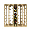 KingsBottle 30-Bottle Lattice Wine Cube — 18mm Thick | Natural & Black Onyx