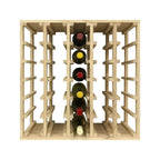 KingsBottle 30-Bottle Lattice Wine Cube — 18mm Thick | Natural & Black Onyx