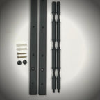 KingsBottle Wall Mounted Metal Rail Wine Rack — Triple Deep Pegs | Matte Black