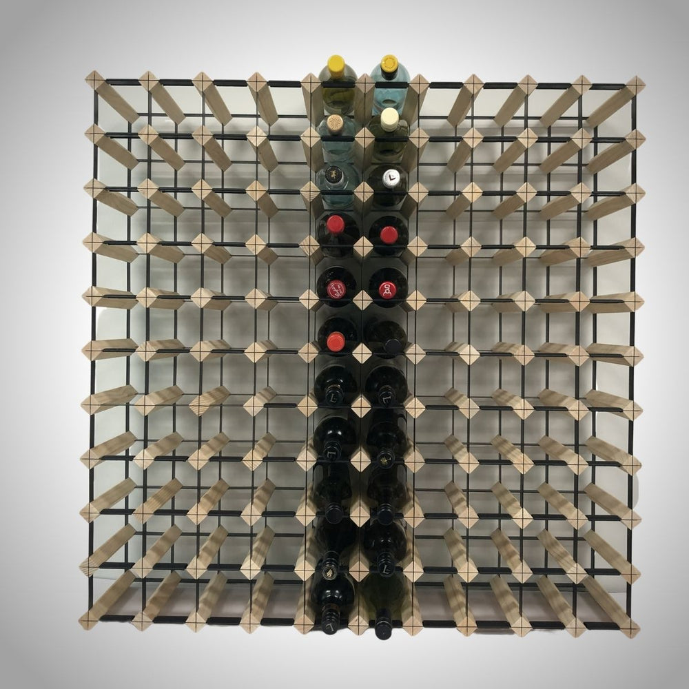 KingsBottle 120-Bottle Timber Wine Rack | 10x11 Configuration | WRT120