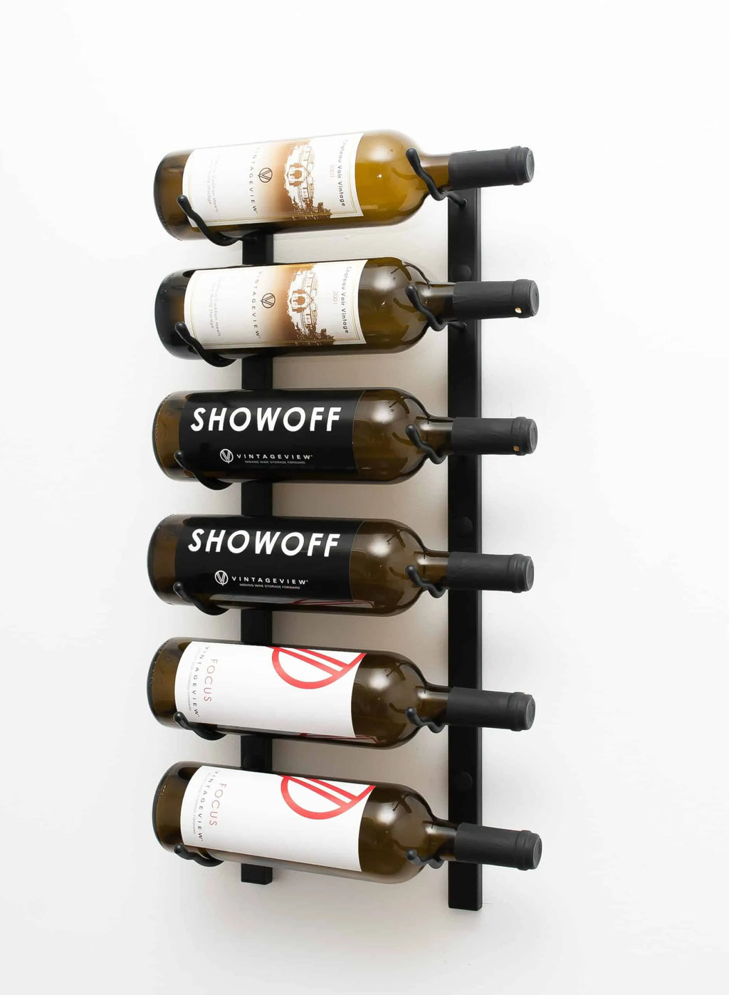 VintageView W Series 2 Wall-Mount Wine Rack - Matte Black