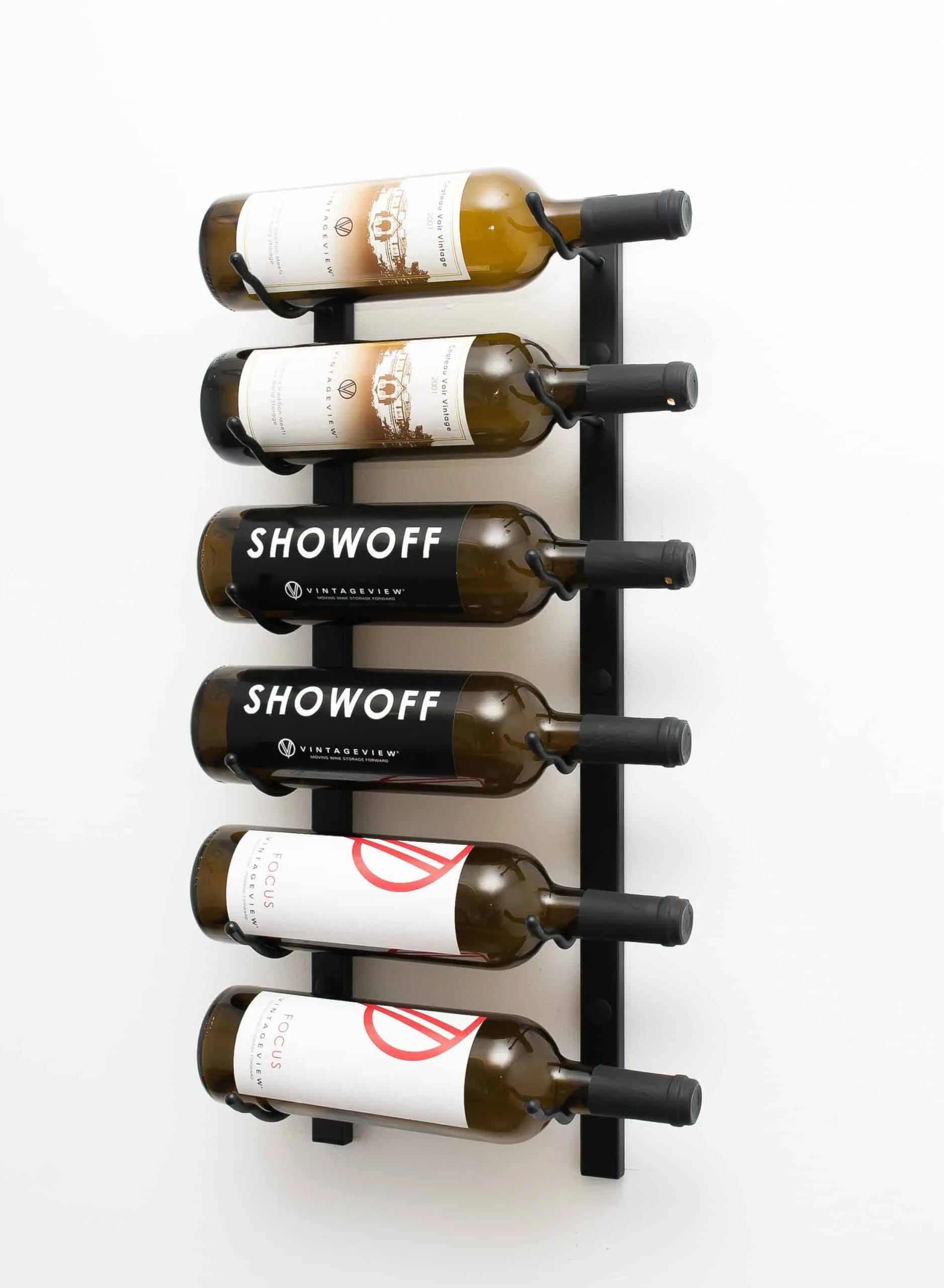 VintageView W Series 2 Wall-Mount Wine Rack - Matte Black