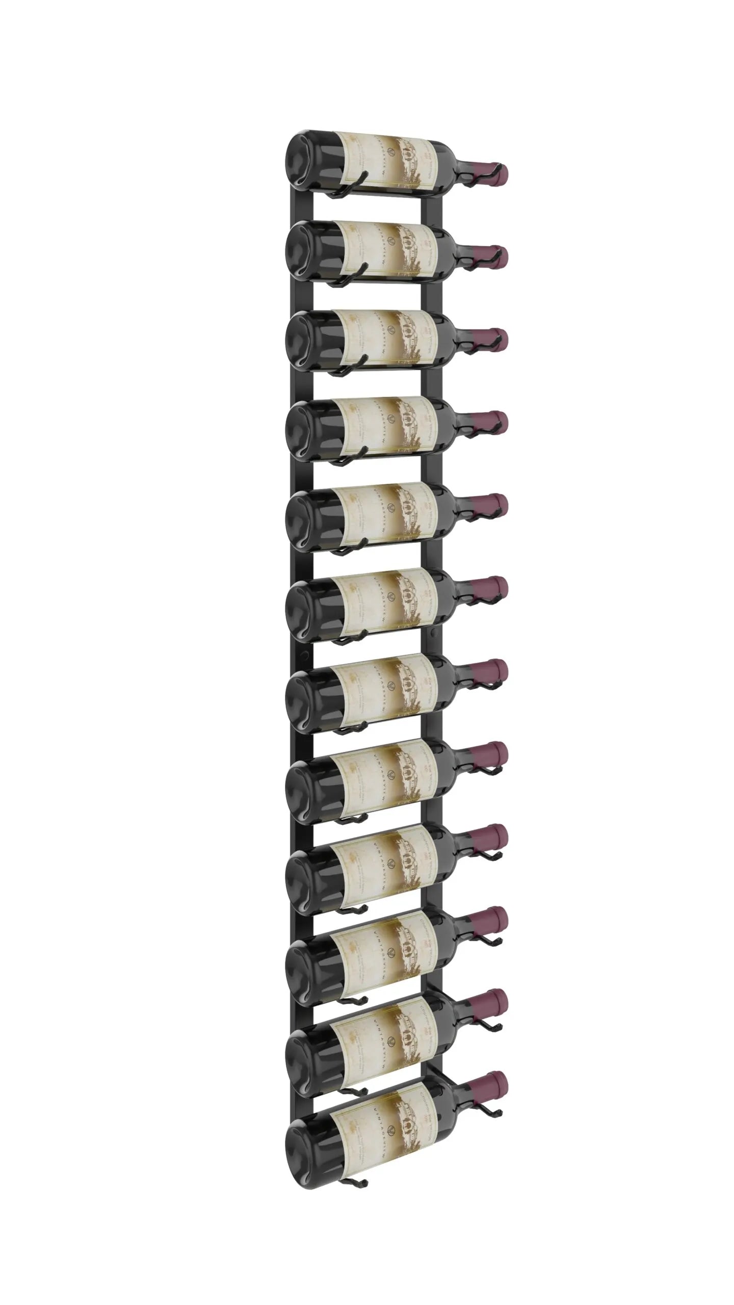 VintageView W Series 4 Wall-Mount Wine Rack - Matte Black