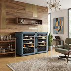 Goguette Small Side-by-Side wine refrigerator in Slate Blue