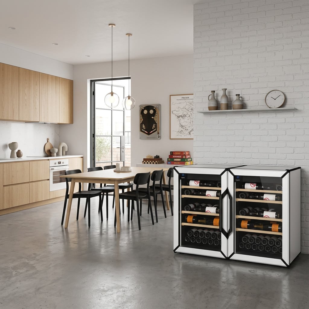 Goguette Small Side-by-Side wine refrigerator in White