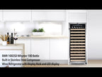 Whynter BWR-1002SD 100 Bottle Built-In Single Zone Wine Cooler Refrigerator