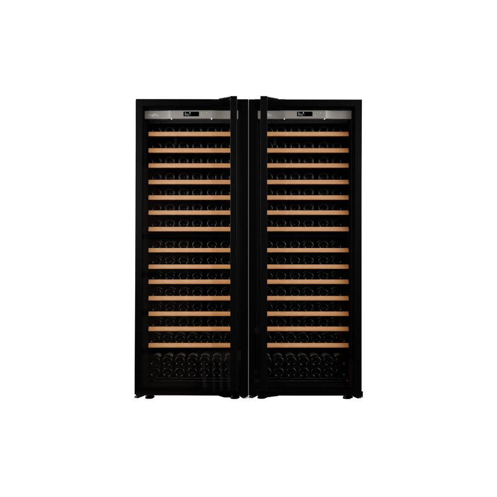 Transtherm Ermitage Double wine cellar with butterfly doors and handles