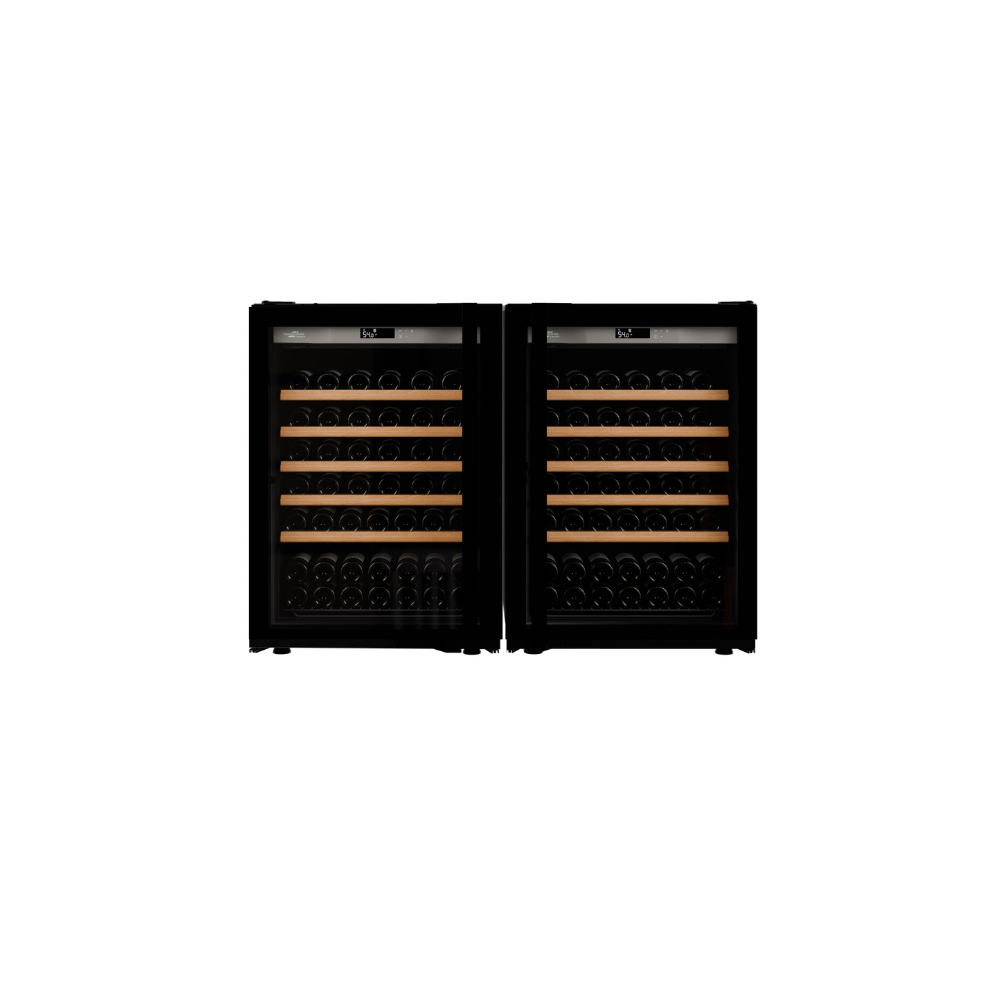 Transtherm Loft Vintage Double wine cellar with butterfly doors and handles