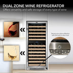 Whynter BWR-0922DZ 92 Bottle Built-In Dual Zone Wine Cooler Refrigerator
