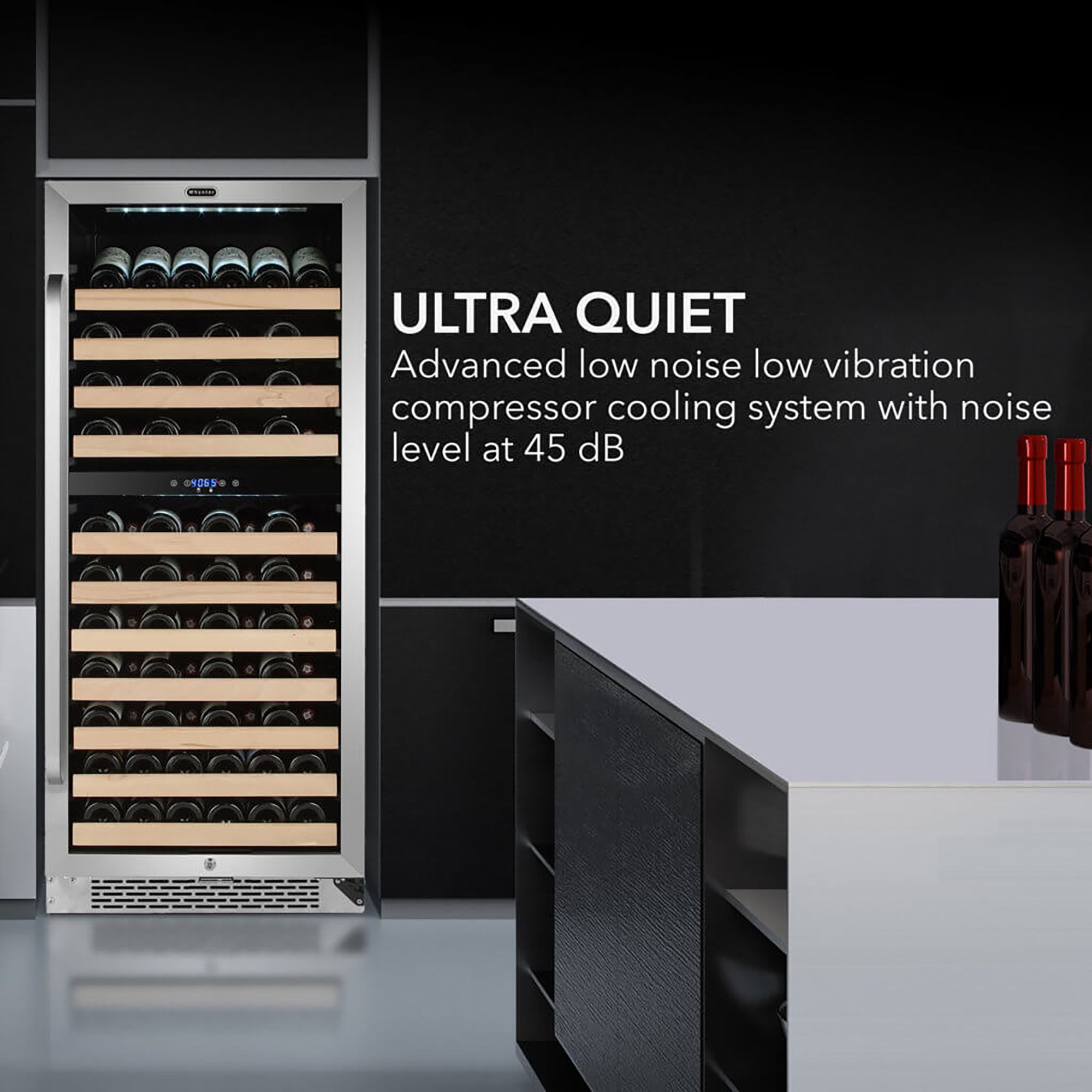 Whynter BWR-0922DZ 92 Bottle Built-In Dual Zone Wine Cooler Refrigerator