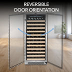 Whynter BWR-1002SD 100 Bottle Built-In Single Zone Wine Cooler Refrigerator