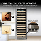 Whynter BWR-1642DZ 164 Bottle Built-In Dual Zone Wine Cooler Refrigerator