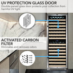 Whynter BWR-1642DZ 164 Bottle Built-In Dual Zone Wine Cooler Refrigerator