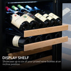 Whynter BWR-1662SD 166 Bottle Built-In Single Zone Wine Cooler Refrigerator