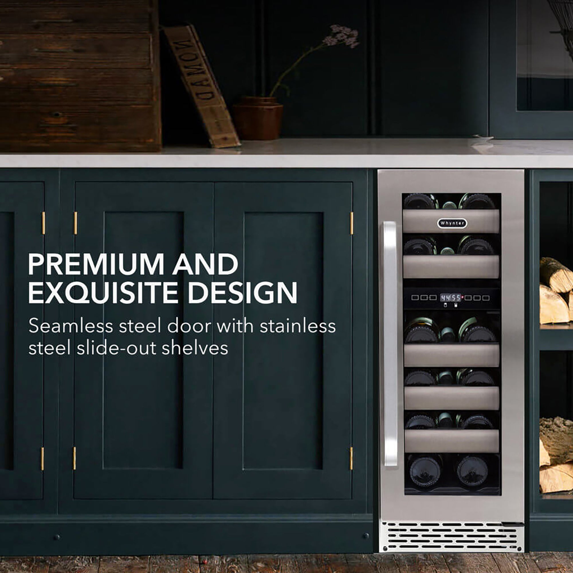 Whynter BWR-171DS 17 Bottle Built-In Dual Zone Wine Cooler Refrigerator