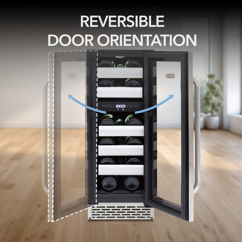 Whynter BWR-171DS 17 Bottle Built-In Dual Zone Wine Cooler Refrigerator