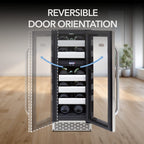 Whynter BWR-171DS 17 Bottle Built-In Dual Zone Wine Cooler Refrigerator