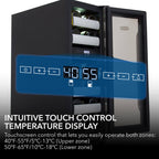 Whynter BWR-171DS 17 Bottle Built-In Dual Zone Wine Cooler Refrigerator