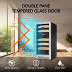 Whynter BWR-281DZ 28 Bottle Built-In Dual Zone Wine Cooler Refrigerator